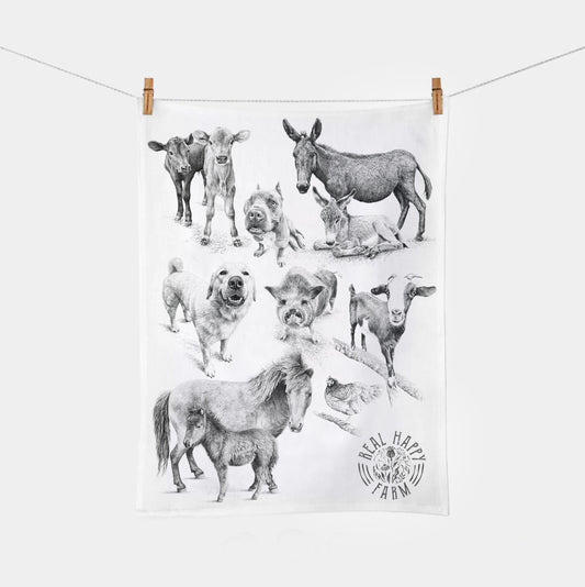 Farm Family Tea Towel