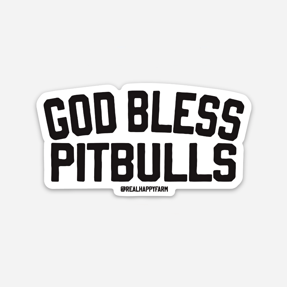 God Bless Pitbulls Sticker