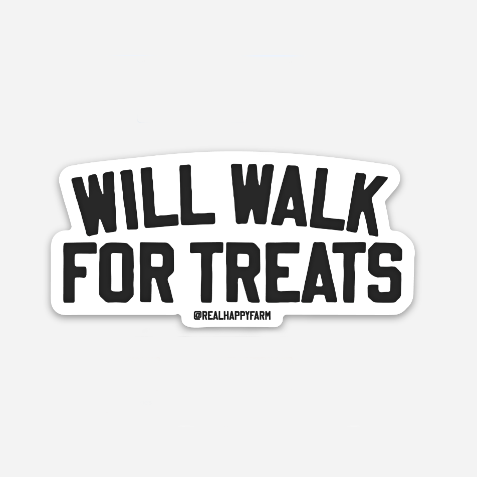 Will Walk For Treats Sticker